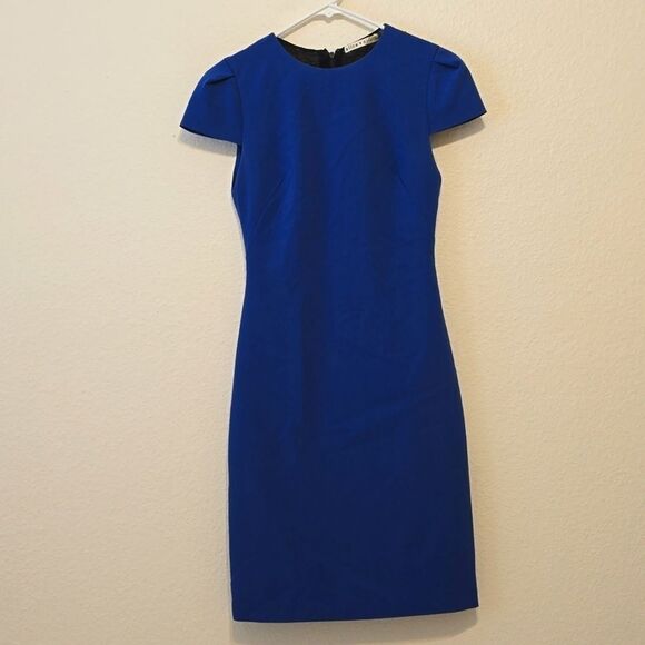 Alice+Olivia dress size 0 blue with lace inset - Picture 1 of 13